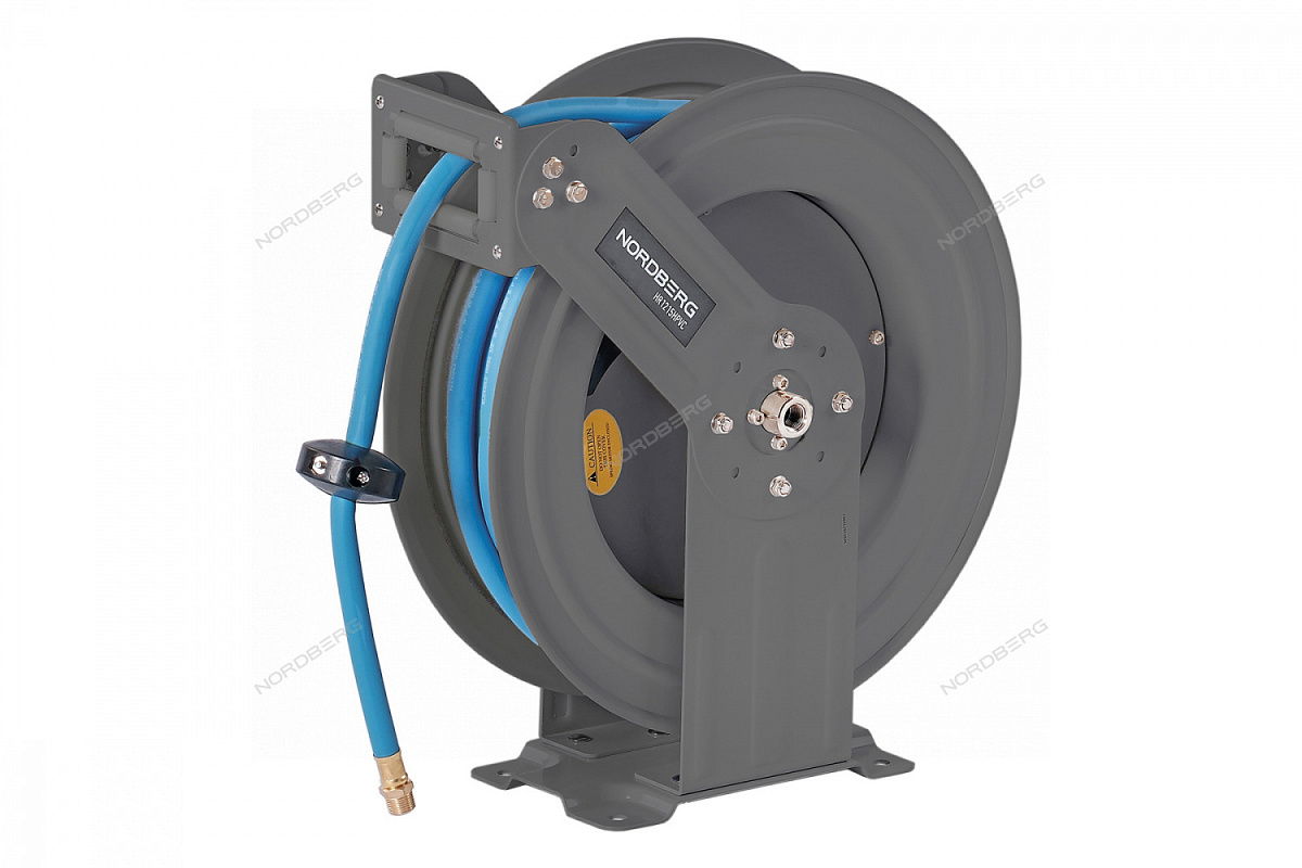 Шланг воздушный c двойным армированием на стальной катушке, гибридный ПВХ Ø 12,5х19 мм, 15 м