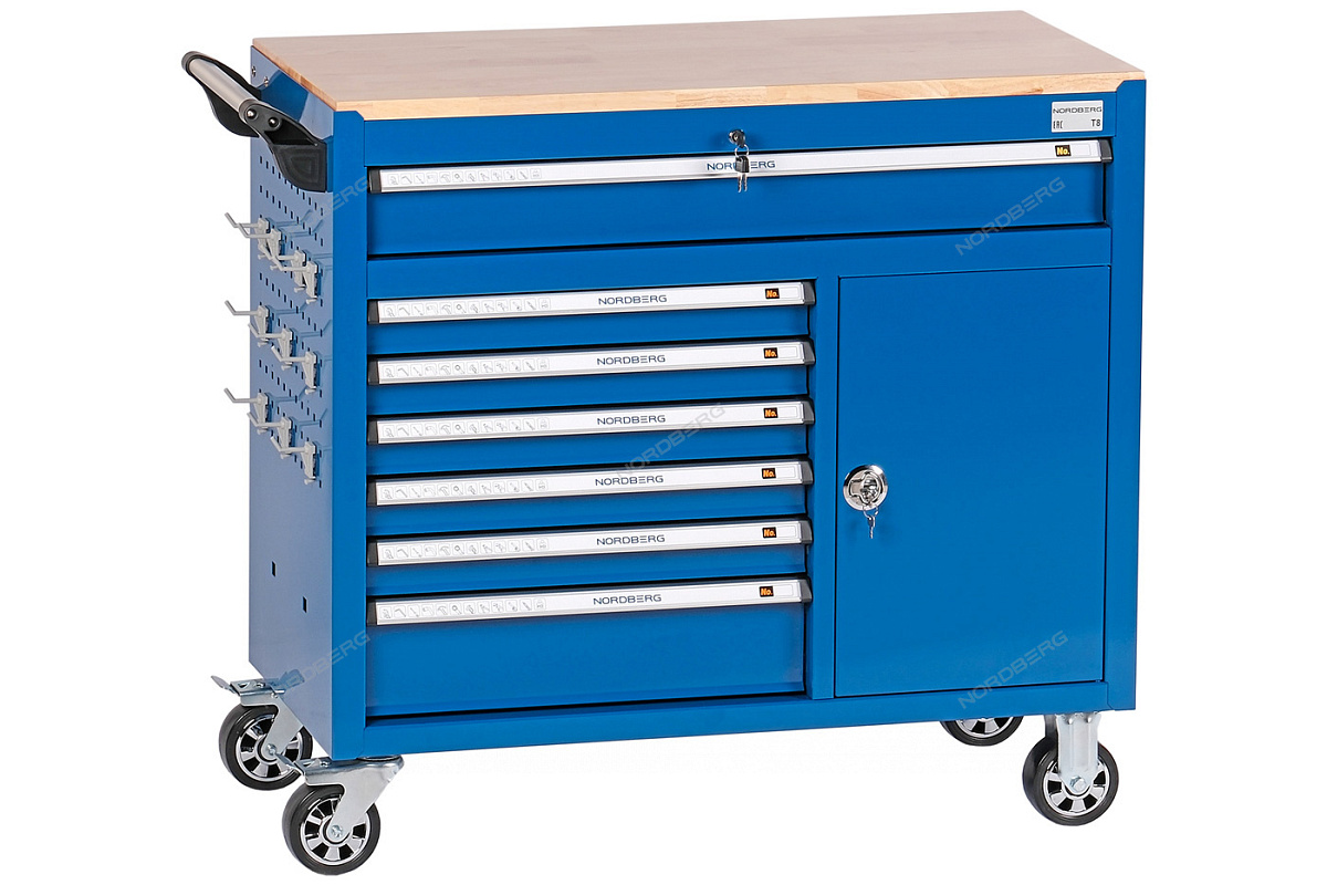 Тележка инструментальная, 7 выдвижных ящиков