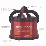 Точилка для ножей PRO металлический корпус Any Sharp  ASKSPRORED  3