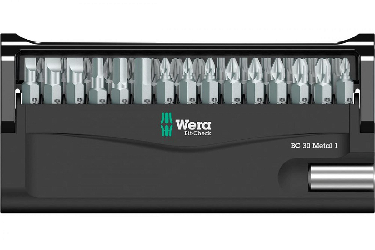 Набор WERA Bit-Check 30 Metal 1, 30 предметов