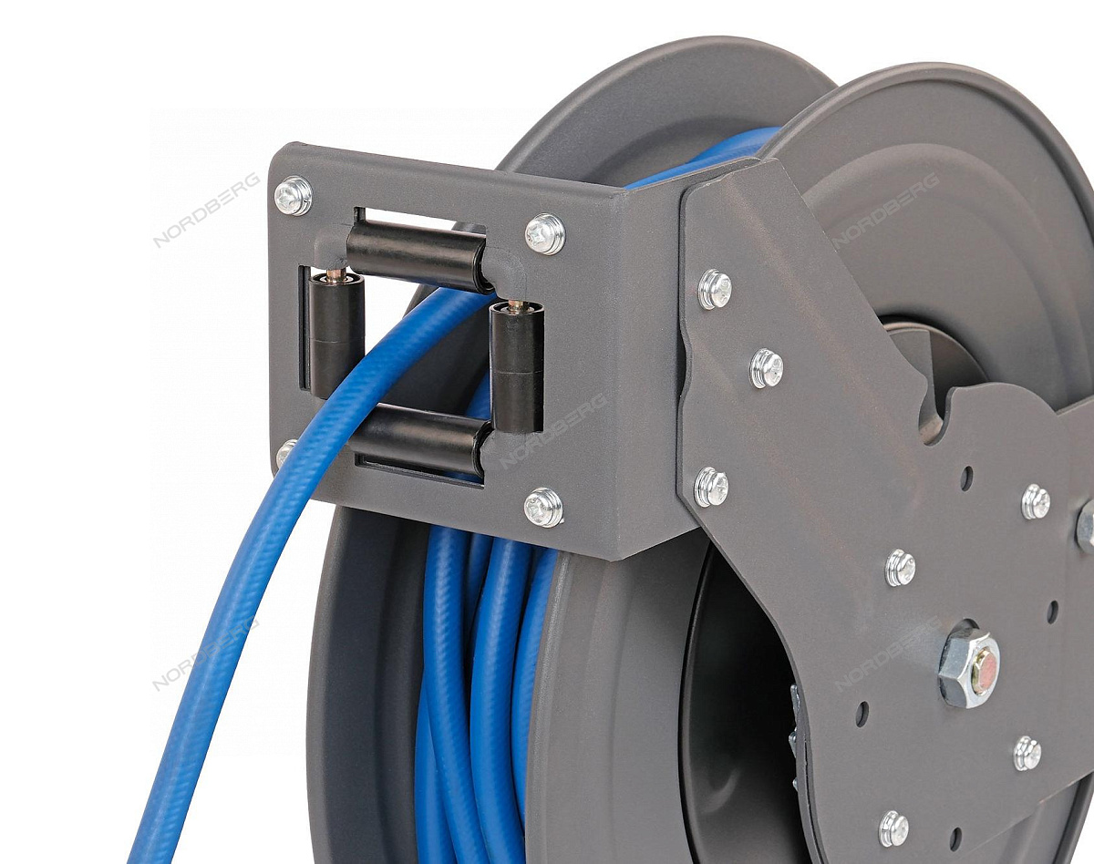 Шланг воздушный на стальной катушке, гибридный ПВХ диам. 10х15 мм, 20 м