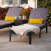Шезлонг пластиковый с матрасом Jaipur Sun Lounger 1