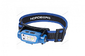 Фонарь светодиодный налобный, аккумуляторный, 3,7 В c датчиком движения Nordberg  1953