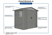 Сарай металлический Black Fox Panorama A Black Fox  AmyA 3