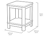 Стол Делюкс (Deluxe Side Table) графит 17211458