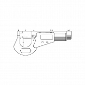 Микрометр цифровой 0.001 мм, 0-25 мм Asimeto  116-01-0 1