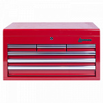 Ящик инструментальный, 6 полок, красный 