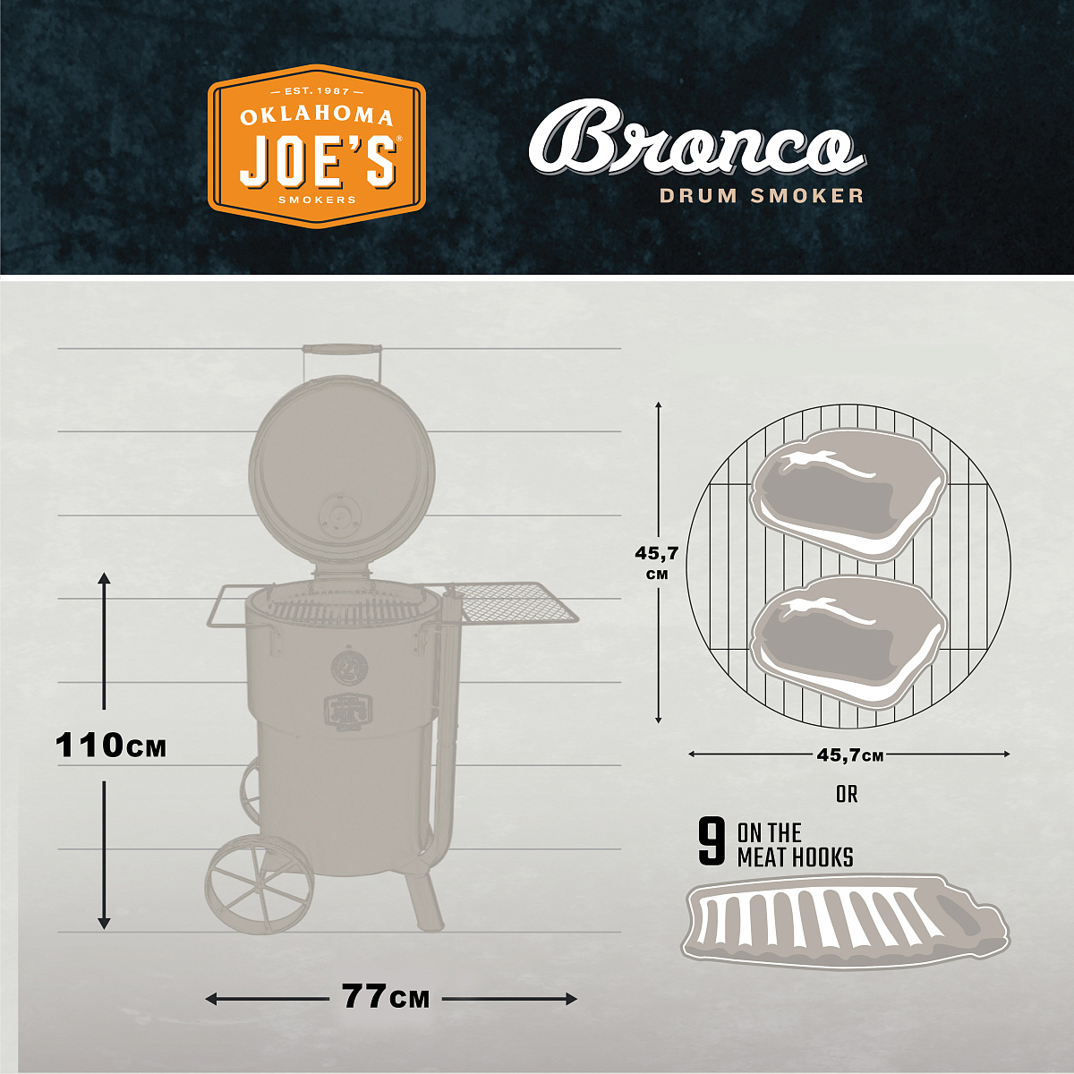 Коптильня Oklahoma Joe's Drum Bronco Limited Edition