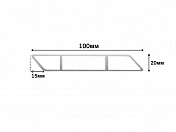 Алюминевая ламель, скошенная, комплект 5шт 1