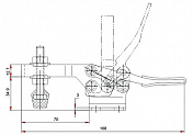 Зажим механический с горизонтальной ручкой Clamptek  CH-225-D 2