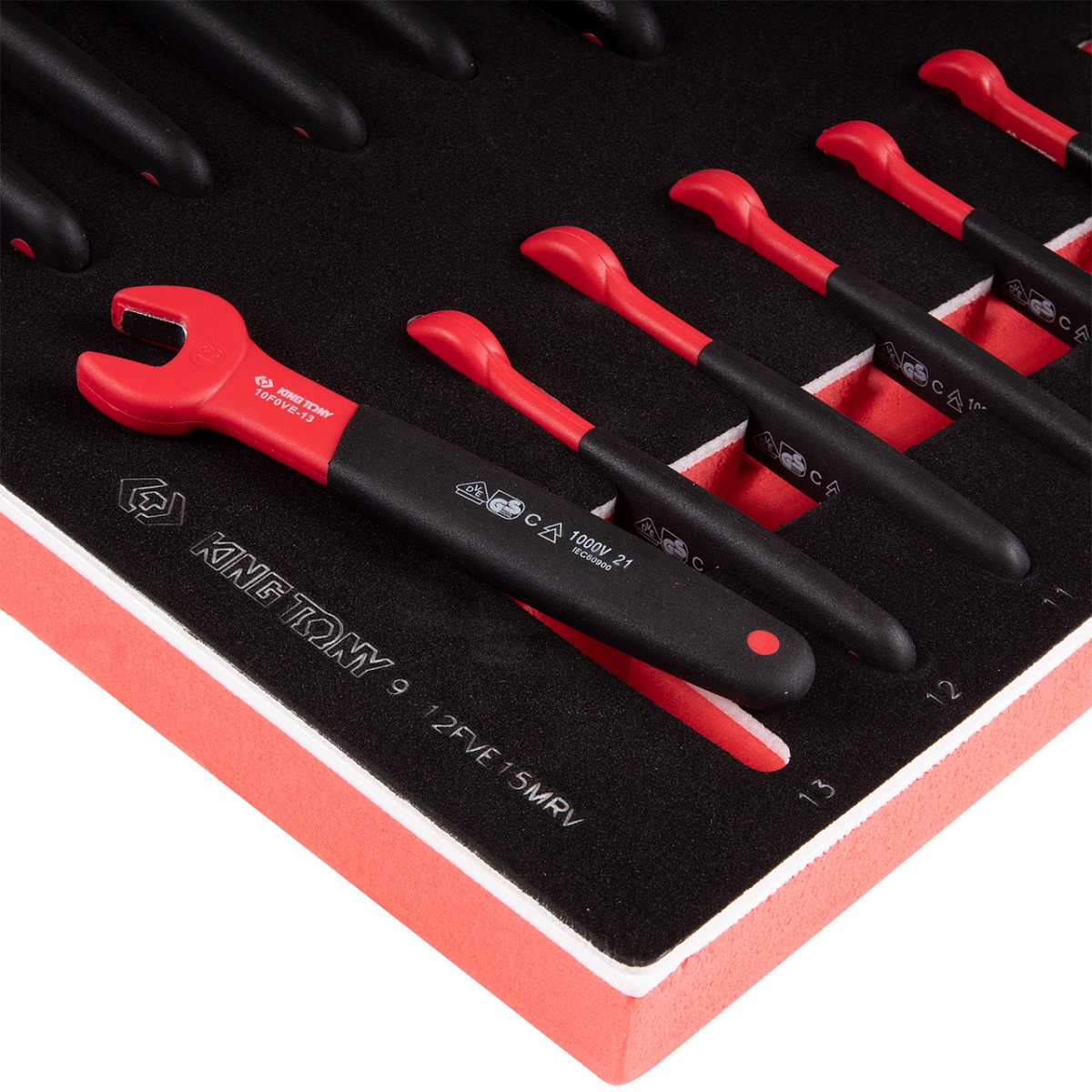 Набор рожковых диэлектрических ключей, 7-24 мм, ложемент, 15 предметов