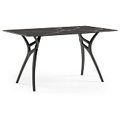 Прямоугольный стол Ivy-L, Слоновая кость черная ножка WHITE MARBLE 80x140 cm Tilia  101012765 