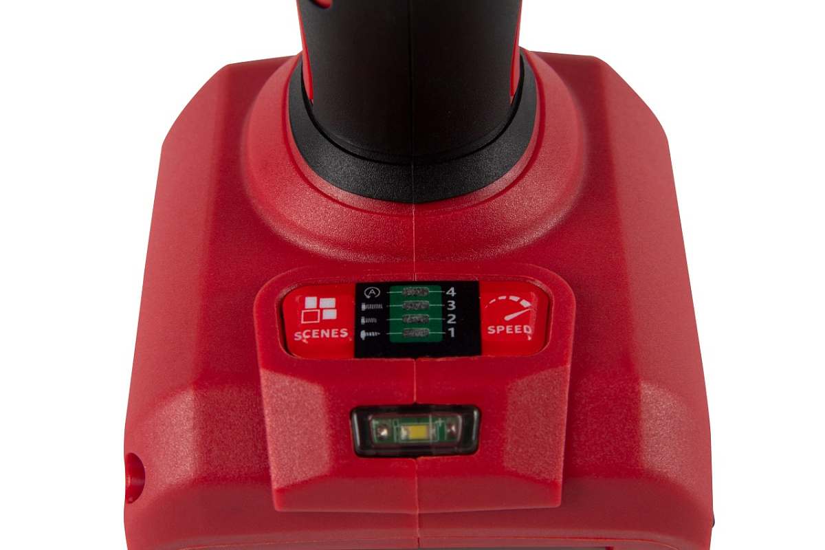 Аккумуляторный шуруповерт, ударный, 18 В, 4 предмета, кейс