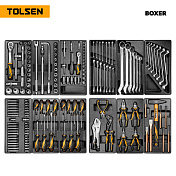 Набор инструментов 157 предметов, "BOXER", в черной тележке, в комплекте гайковерт Tolsen  TT85415P 4