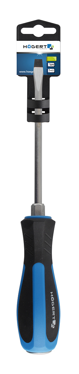 Отвертка с прямым шлицем 6х125 мм, ударная CrV