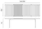 Стол пластиковый раздвижной Alloro 210 Extensible 3