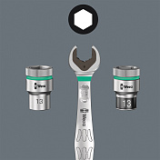 Набор с трещоткой, привод 1/4", метрический 8100 SA 6 Zyklop Speed Wera  WE-004016 6