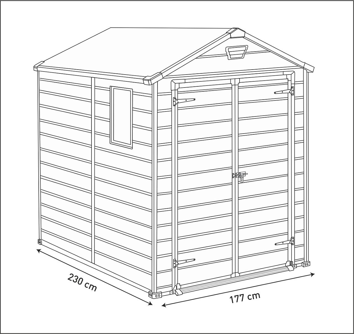 Сарай пластиковый MANOR 6x8 DD 