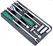 Трещотка и аксессуары Hans на 1/2" в ложементе, TT-3   TT-3