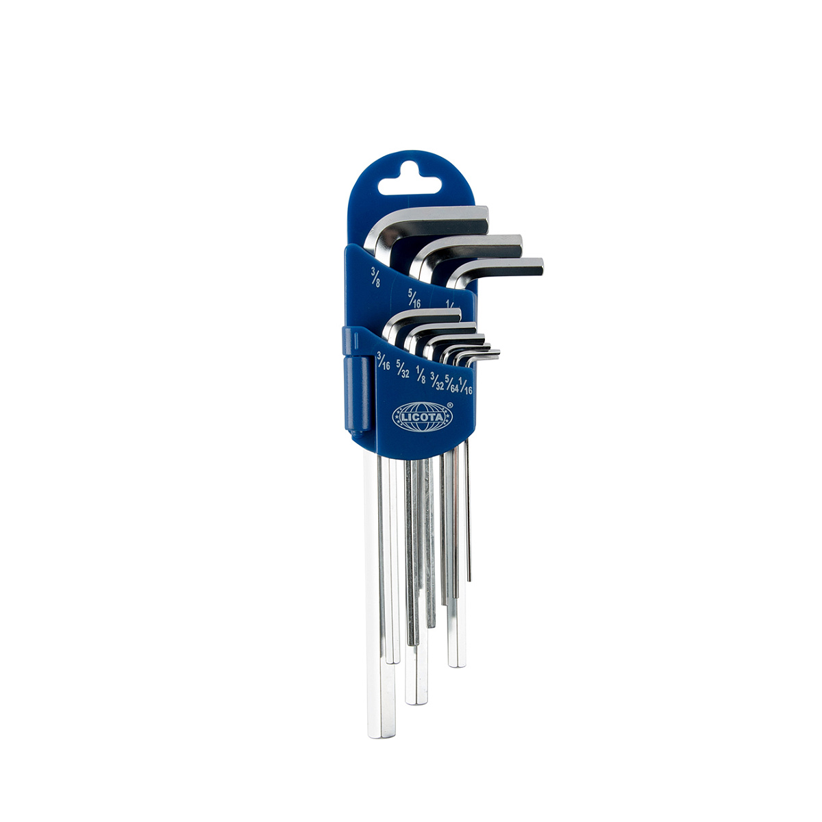 Набор шестигранников угловых длинных дюйм, 1/16-3/8"