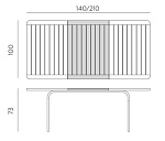 Стол пластиковый раздвижной Alloro 140 Extensible