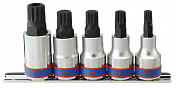 Набор торцевых насадок 1/2", SPLINE, М8-М16, 5 предметов  King Tony  4105PR