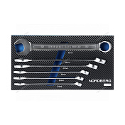 Набор ключей накидных в ложементе для тележки, 6 шт  Nordberg  10206T