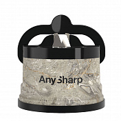 Точилка для ножей AnySharp ELITE пластиковый корпус цвет матовый серый, принт мрамор Any Sharp  ASKSSTONE 
