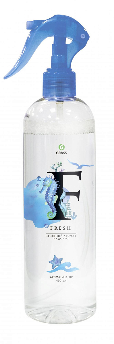 жидкий освежитель воздуха "fresh" 400 мл  (синий) grass