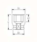 Набор ударных головок 1" 15 пр. 22-60 мм Garwin  626556-1 2