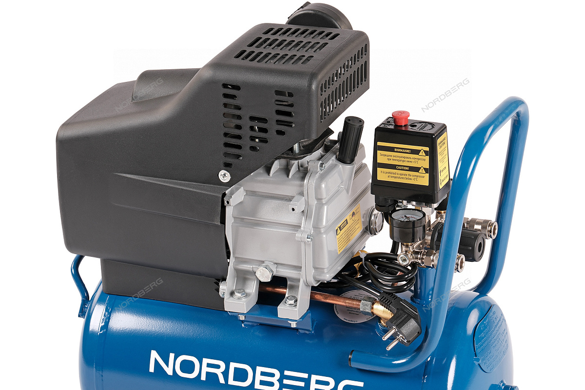 Компрессор поршневой, 220 В, ресивер 24 л, 240 л/мин