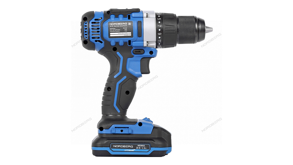 Шуруповерт аккумуляторный макс. Ø сверла 13 мм, 20 В, 50 Нм