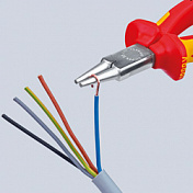 Круглогубцы фосфатированные, черного цвета 160 мм Knipex  KN-2201160 2