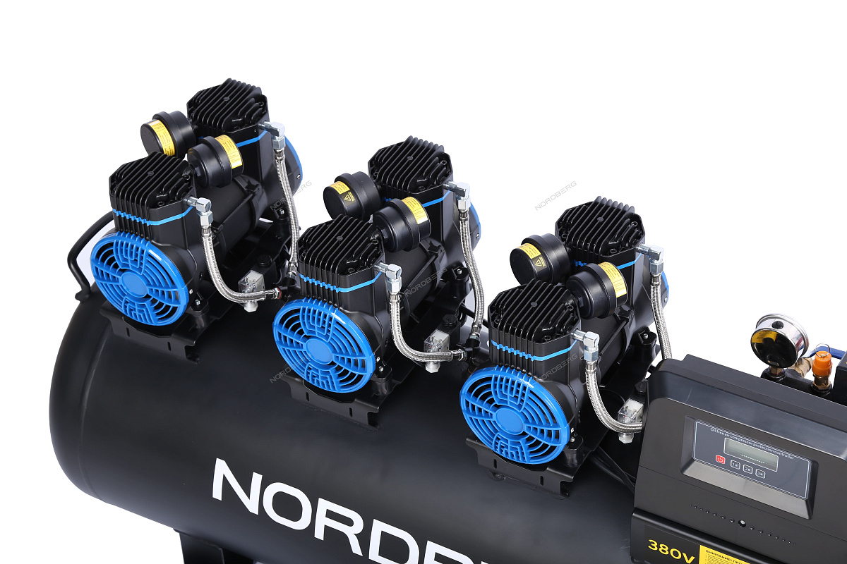 Компрессор безмасляный 380 В, ресивер 160 л, 750 л/мин