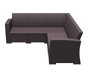 Диван пластиковый плетеный угловой с подушками Monaco Lounge Corner 2