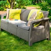 Тройной диван из пластика CORFU LOVE SEAT MAX 3