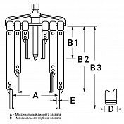 Съемник двухлапый 3 в 1 (150, 220, 300мм)   ATB-1153 2
