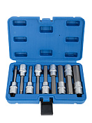 Набор головок 1/2″ со вставкой шестигранной, длина 100 мм, 9пр.  VERTUL  VR50194