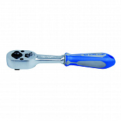 Трещотка 1/4", 140 мм, 24 зубца, флажковая с кнопкой, фиксатор King Tony  2771-55G 1