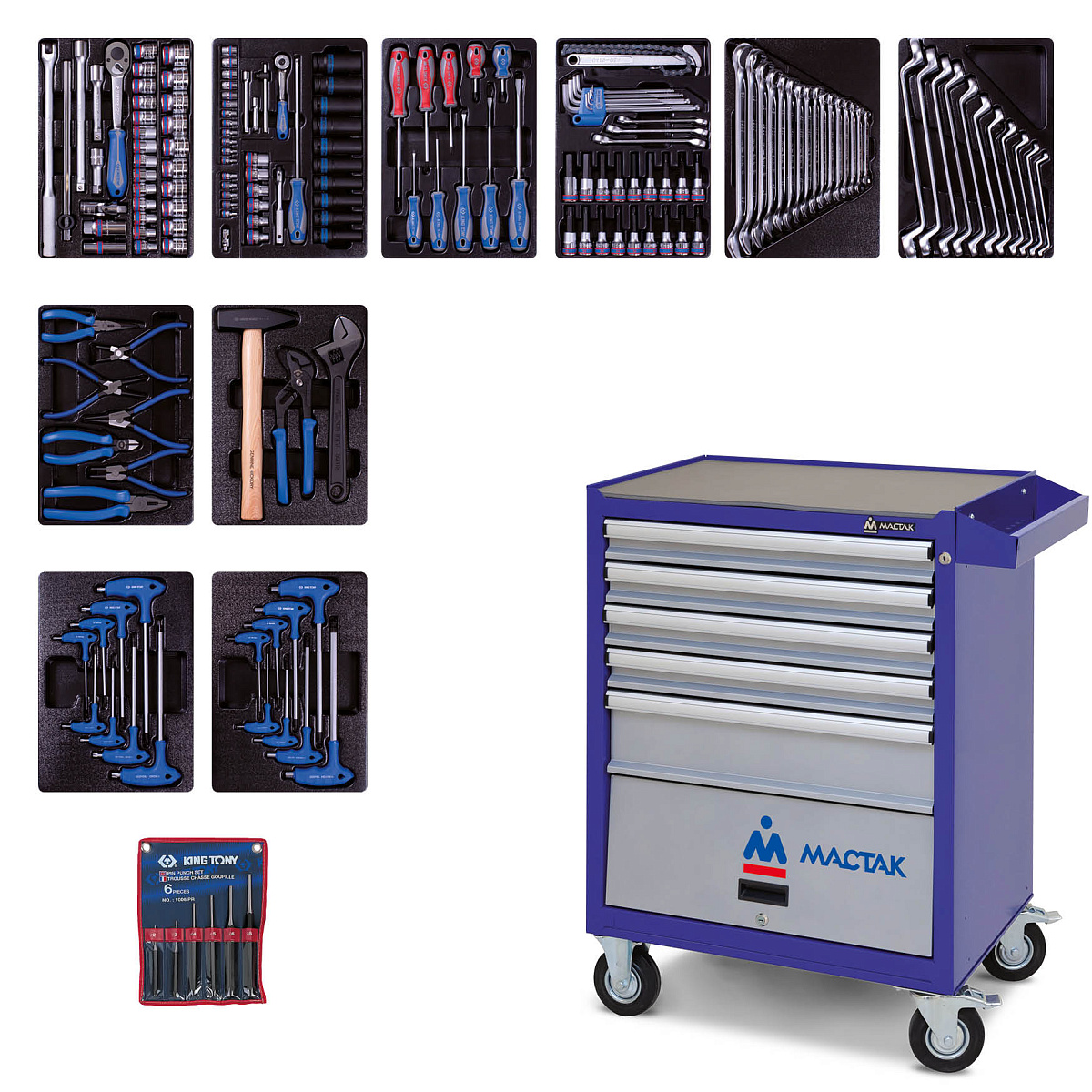 Тележка с набором инструментов 173 предмета