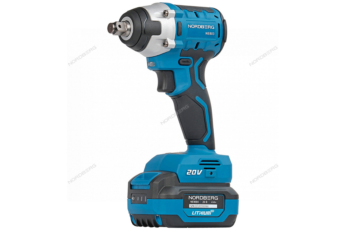 Гайковерт аккумуляторный, 1/2", 20В, 300Нм с 4A акк. и зар. уст-вом 4A, в чехле