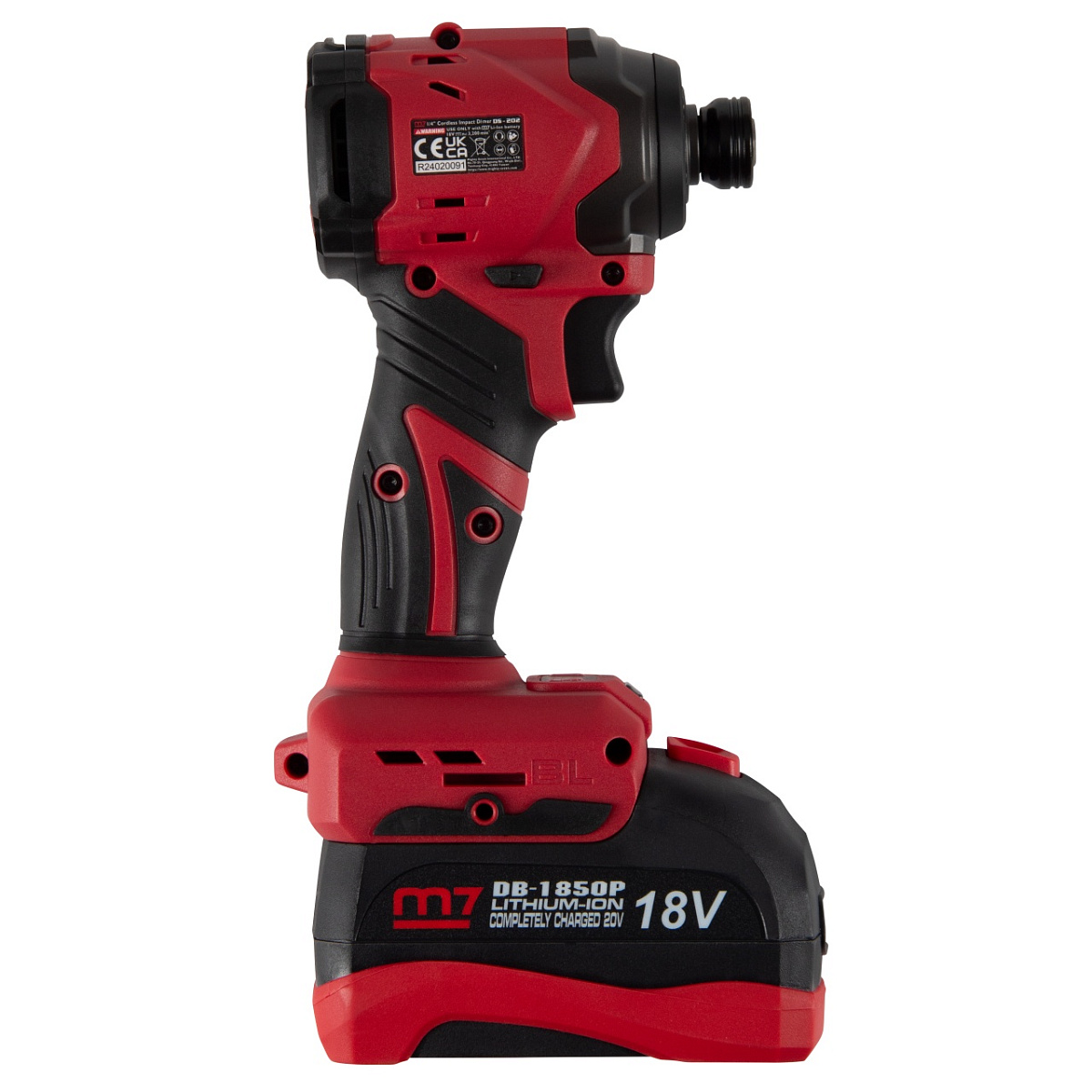 Аккумуляторный шуруповерт, ударный, 18 В, 4 предмета, кейс