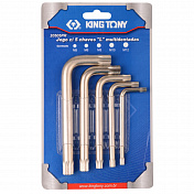 Набор Г-образных SPLINE, M5-M12, блистер, 5 предметов KING TONY 20505PR01King Tony  20505PR01 