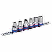 Набор торцевых головок 1/2", TORX Е-стандарт, E10-E20, 6 предметов  King Tony  4106PR 2