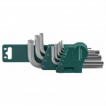 Комплект угловых шестигранников 1,5-10мм, S2 материал, 9 предметов