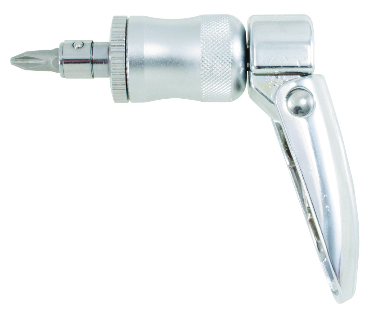 Отвертка трещоточная под биты, 3 в 1