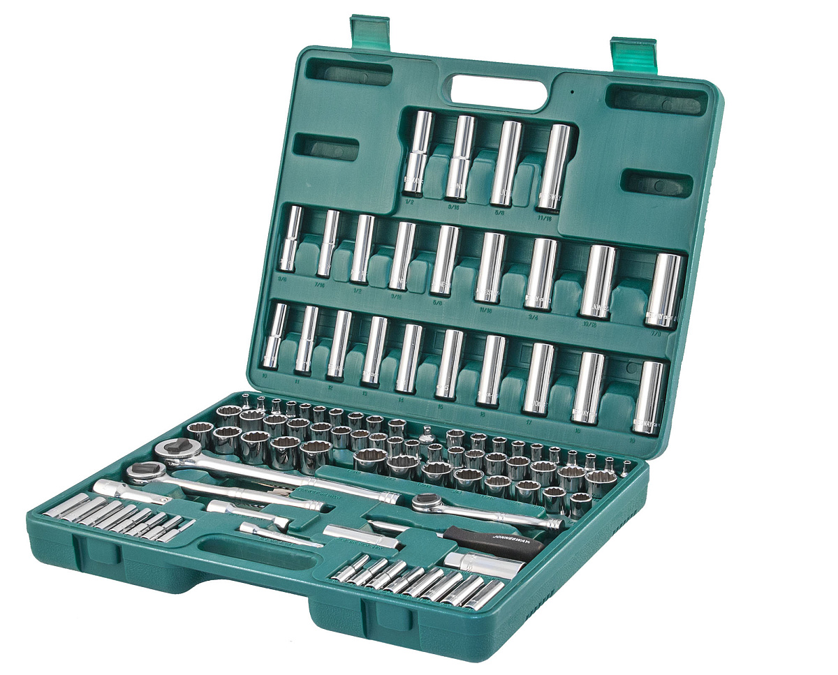 Набор инструмента универсальный 1/4", 3/8" и 1/2"DR, 107 предметов
