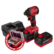  Аккумуляторный шуруповерт, ударный, 18 В, 4 предмета, кейс Mighty Seven  DS-202A 1