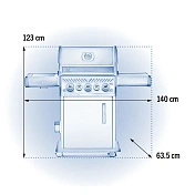 Газовый гриль Rogue 425 PRO-S (с ИК-горелкой) Napoleon  RPS425RSIBPSS-2-RU  14