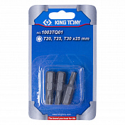 Набор вставок (бит) 1/4;, TORX, Т20, Т25, Т30, 3 предмета KING TONY 1003TQ01 King Tony  1003TQ01 1